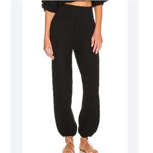 Revolve Bobi black pant guaze joggers pants